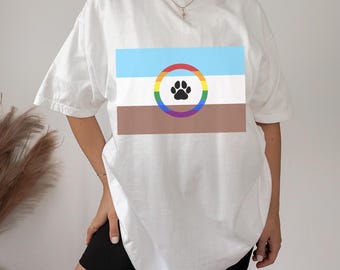 Furry Pride T-Shirt, Shirt For Fursuit, Furry Fandom T Shirt, Pride Gift, LGBTQ Furry Flag Shirt, Furry Tee