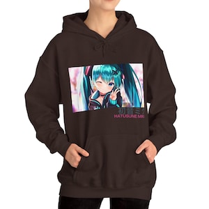 Hatsune Miku Hoodie, Anime Shirt, Gift for Anime Fans, Cosplay Clothing, Miku Fan Shirt, Japanese Streetwear
