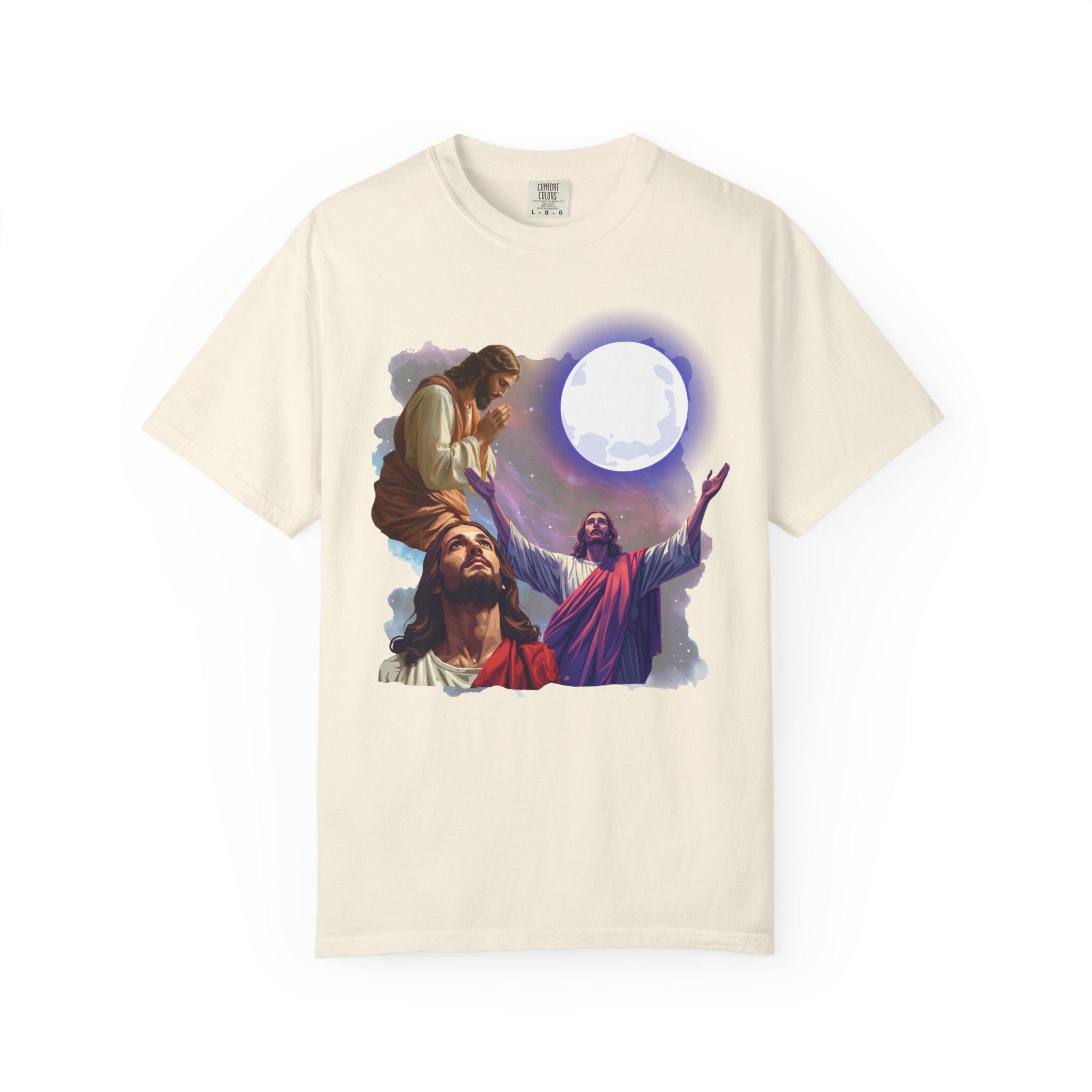 Three Jesus' Bootleg Graphic T-shirt, Comfort Colors®, Moon Shirt ...