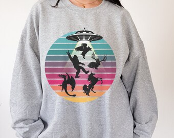 Cryptids T Shirt & Crewneck, Funny Bigfoot Shirt, Unicorn, Dragon Shirt, Alien UFO Shirt, Sasquatch Shirt, Cryptid Core Aesthetic Shirt