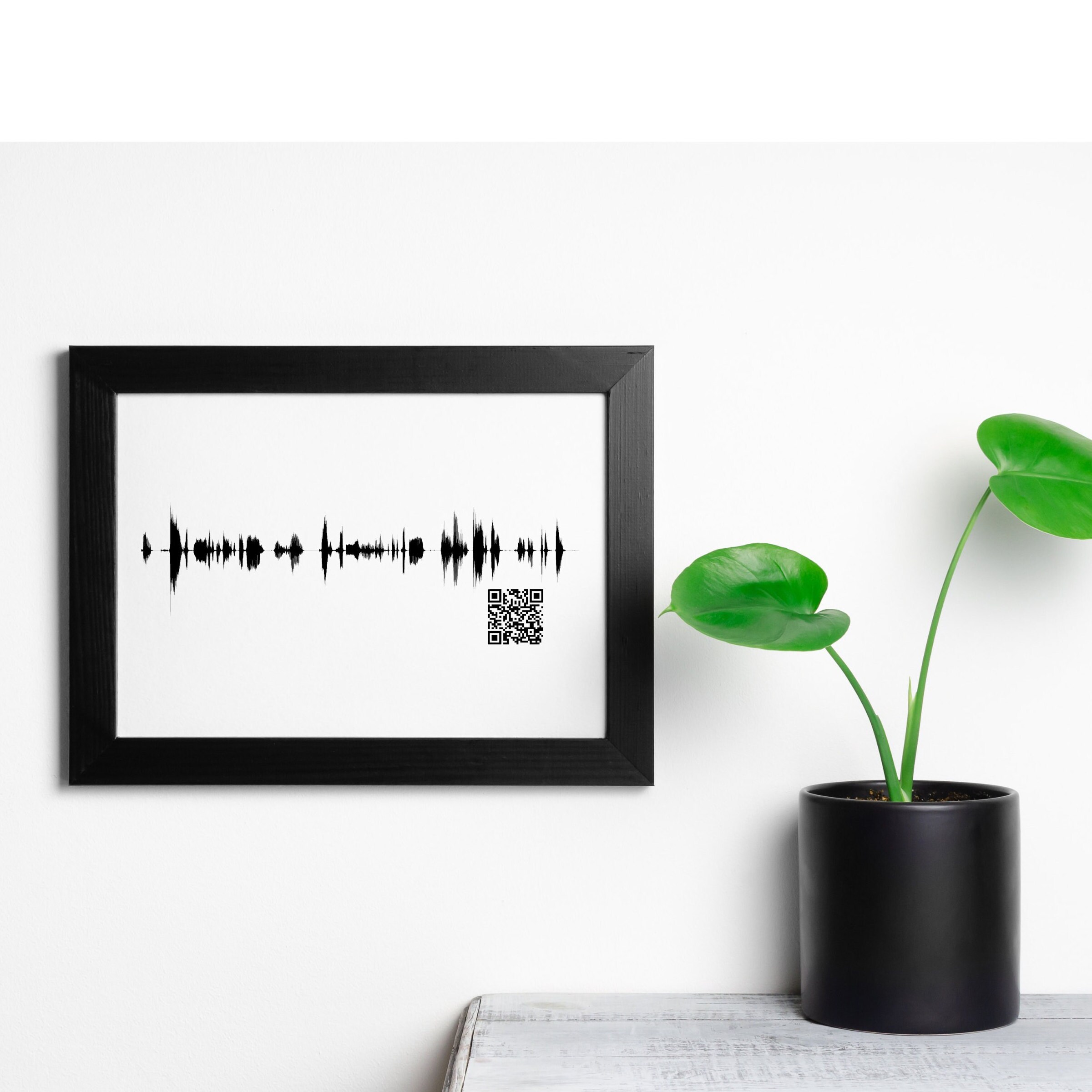 Personalized Soundwave Art QR Code, Custom Soundwave Art, Framed ...