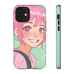 Anime Phone Case | Anime Girl iPhone Case | Kawaii Anime iPhone Case | Cute Custom Phone Case | iPhone 15, 16, 14, 13, 12 | Manga Phone Case