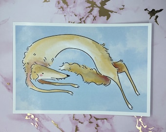 Wydruk artystyczny „Sighthound Cycle” 6 x 4 cale