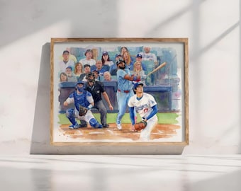 Vladimir Guerrero Jr. 2025 Homerun Watercolor Print | Blue Jays Fan Art (Digital Download)