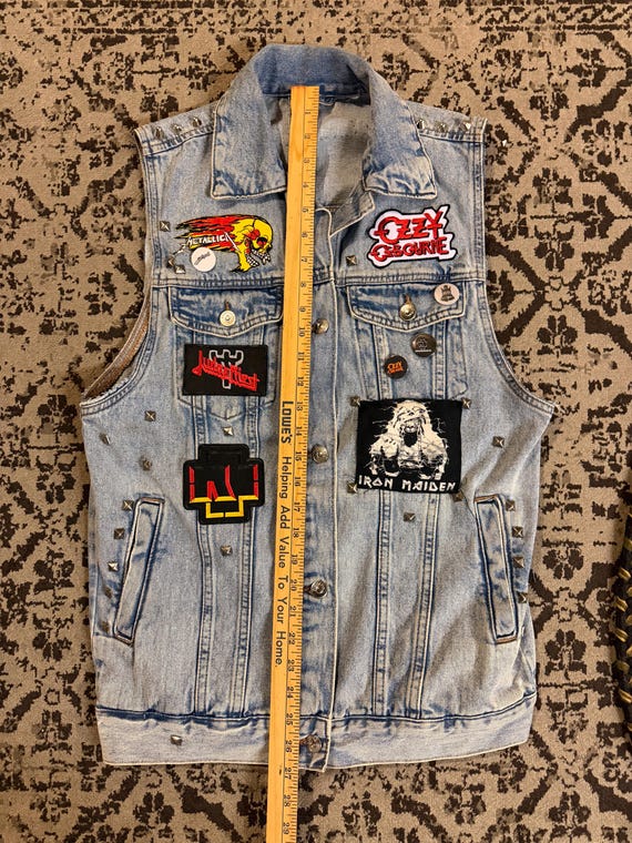 New Custom Metallica Battle Vest. Heavy Metal Vest. - Etsy
