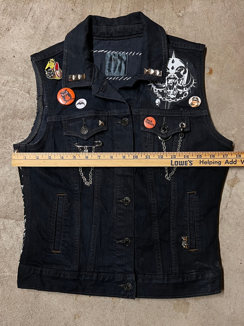 Custom Studded Misfits/motorhead Punk Rock Battle Vest. Biker - Etsy