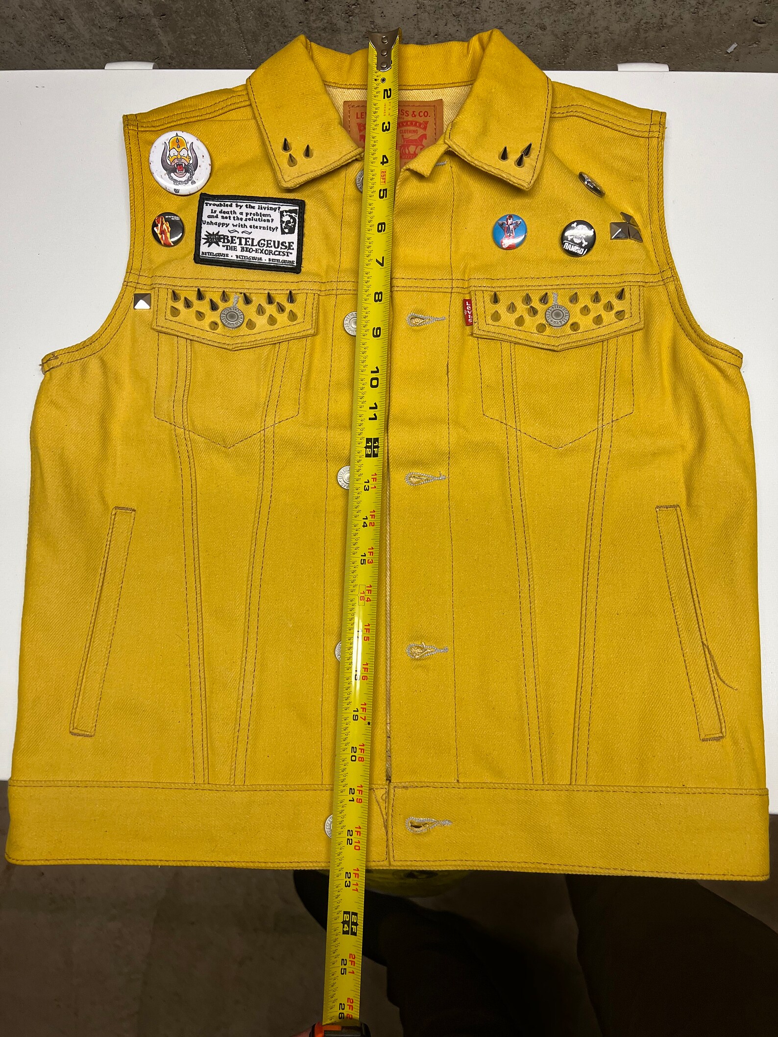 Custom Made Misfits Battle Vest Punk Rock Denim Jacket Studs Etsy