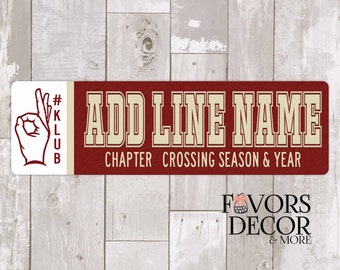 Crossing Fraternity Street Sign - Fraternity Gift, Custom Street Sign, Kappa Alpha Psi, Nupe Gift