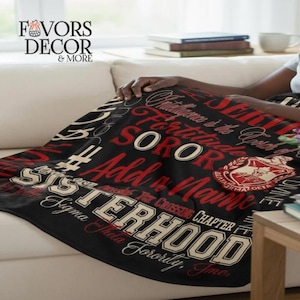 Delta Sigma Theta Crossing Blanket Personalized Sorority Blanket