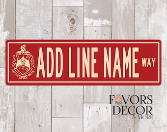 Line Name Street Sign - Sorority Gift, Custom Street Sign, Delta Sorority Gift