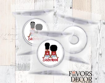 Mint Candy, Chocolate Kisses Label Sheet - 88 Labels per sheet - Delta Sigma Theta, 1913 Sisterhood, Party Favor Labels, Meeting Goodie Bags
