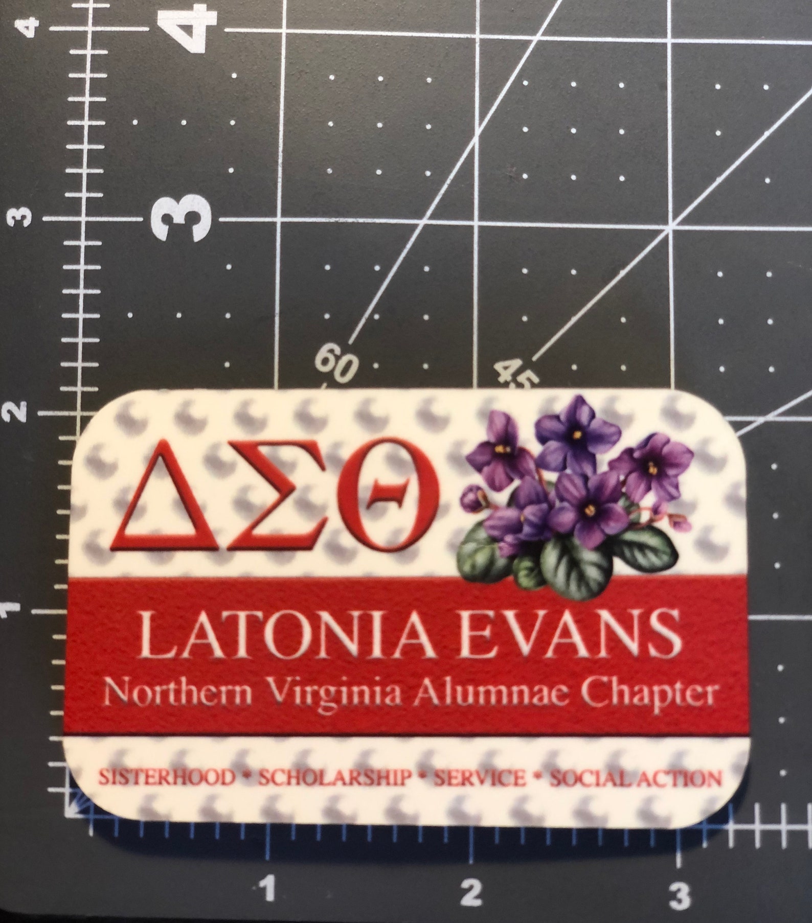 Personalized Delta Sigma Theta Name Badge ID Badge Etsy