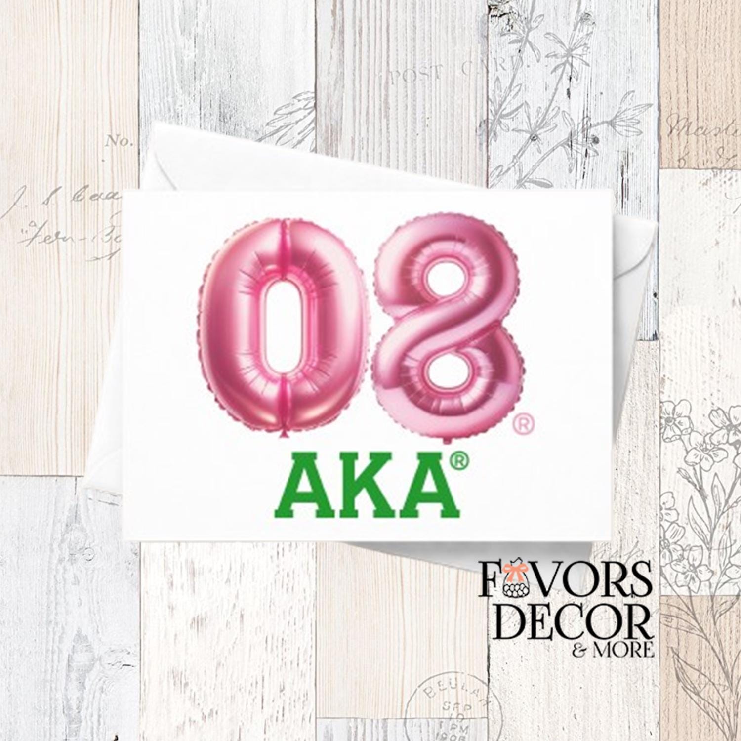 Personalized Alpha Kappa Alpha Thank You Cards Folded Notecards - A2 ...