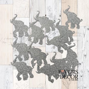 Silver Elephant Glitter Confetti, Trunk Up Elephant Table Decor Delta Sigma Theta Glitter Confetti Party Decor, Sorority Decorations