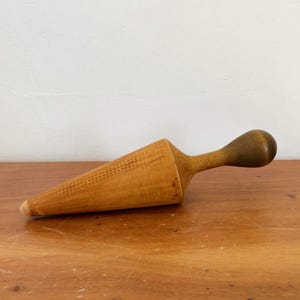 Wood mortar and pestle vintage farmhouse kitchen utensil wooden cooking tools primitive