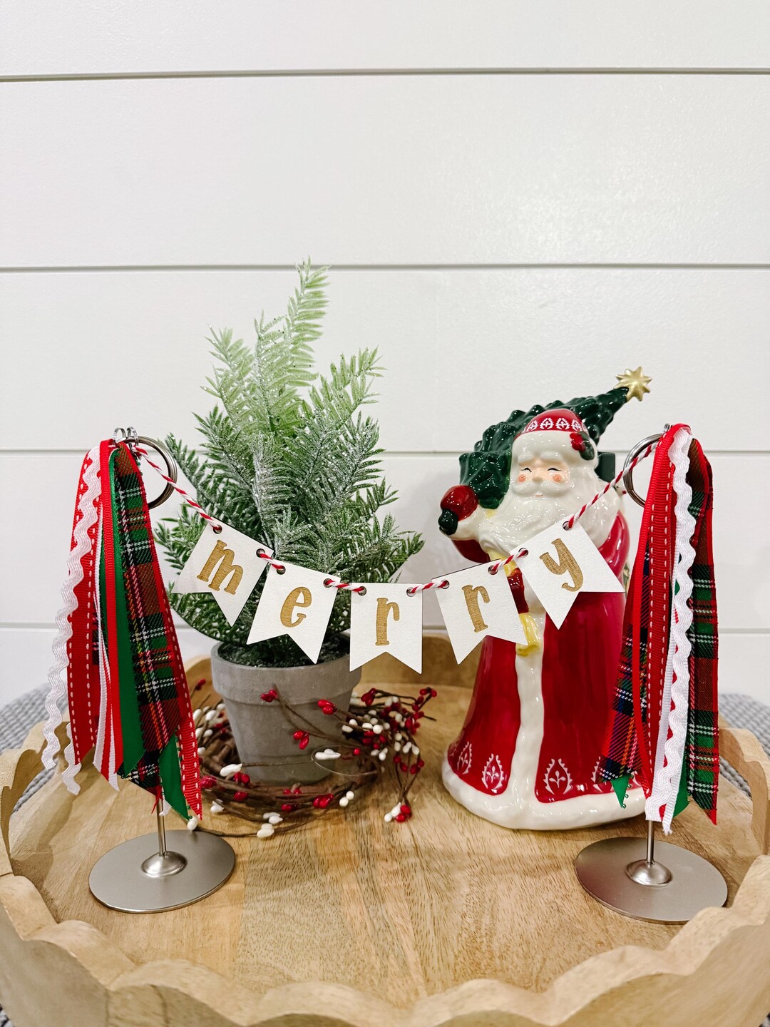 Classic Christmas Mini Ribbon Bundle With Banner - Etsy
