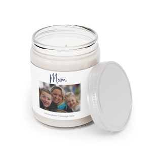 Personalized Photo Candle, Custom Photo Candle, Picture Candle, For Mom, Scented Soy Candle, 9oz