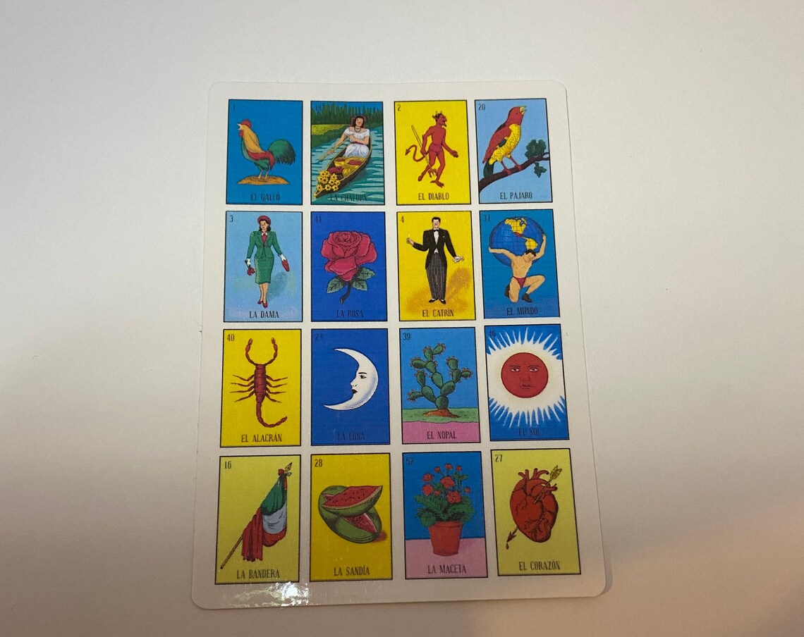 Loteria Large Sticker Tabla De Loteria Large Sticker Loteria Sticker