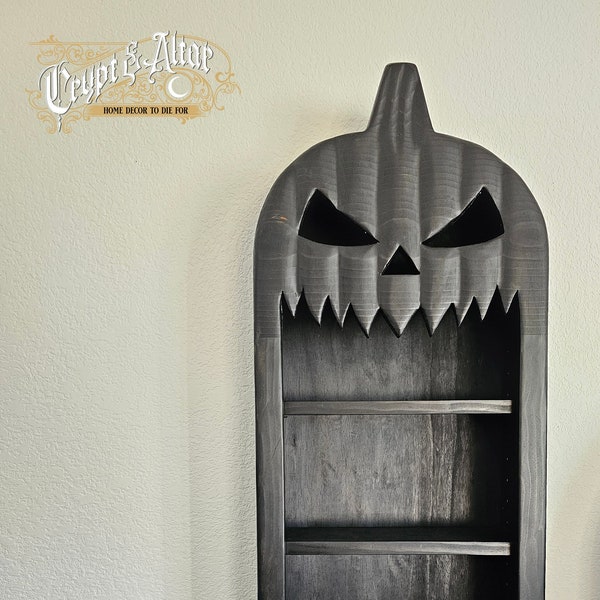 The Jack O' Lantern Pumpkin Curio Shelf - Sinister