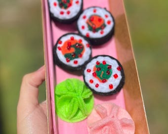 Juegos de rollos de sushi de fieltro