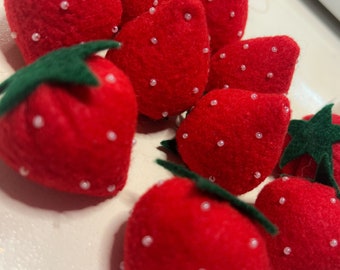 Felt Strawberries