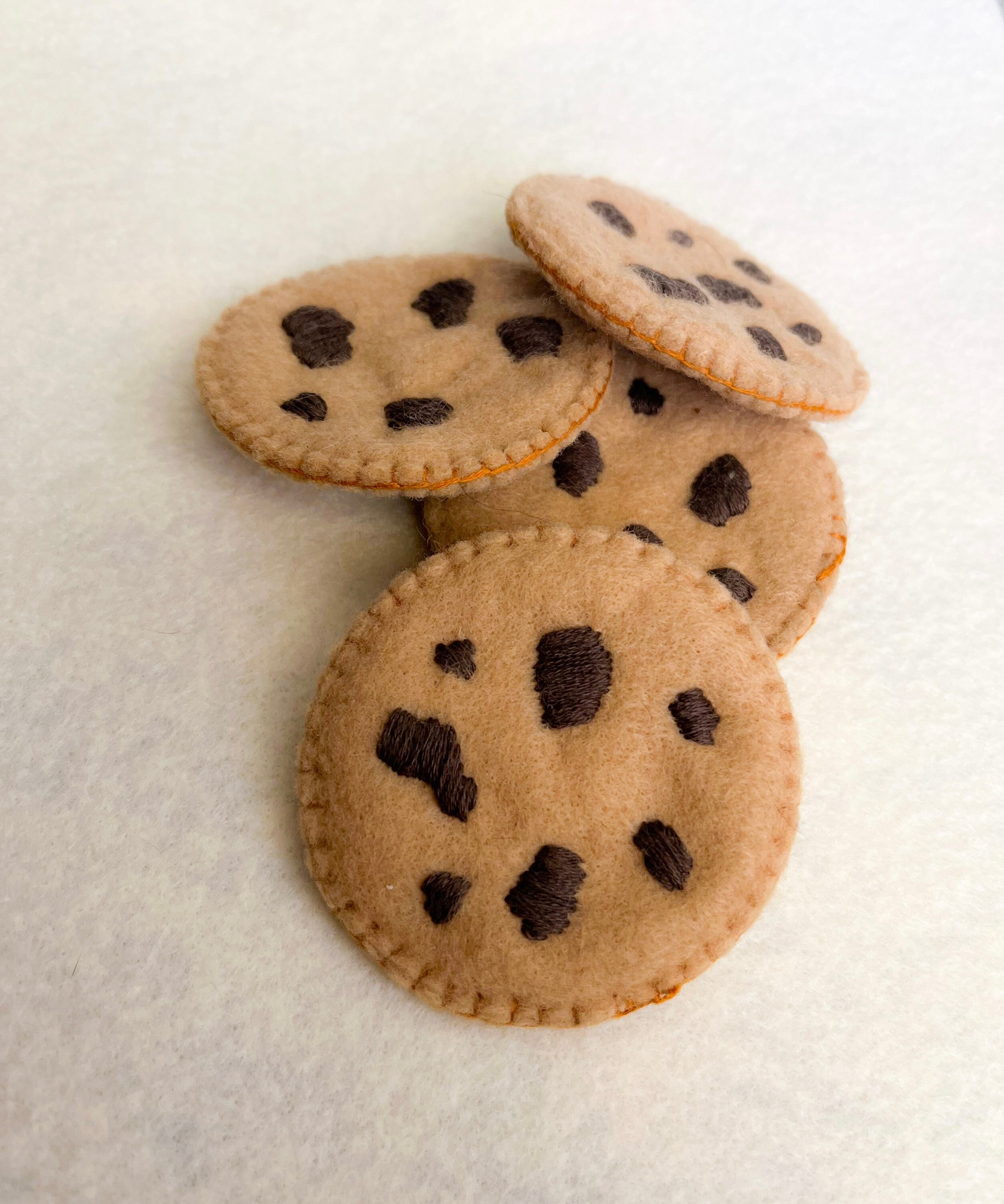 Felt Chocolate Chip Cookies Etsy