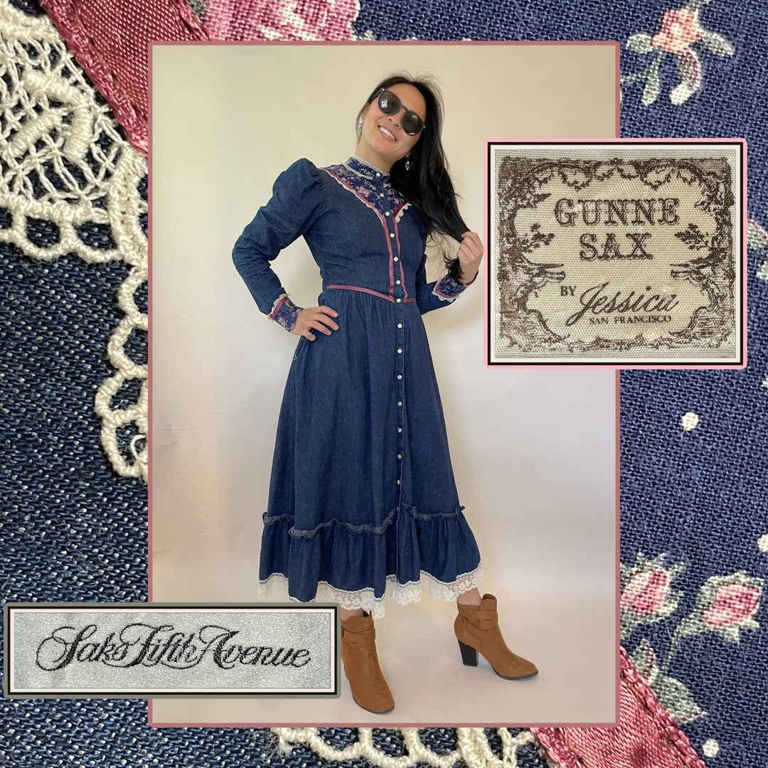 Vintage Gunne Sax Calico Prairie Skirt, Cottagecore Midi Skirt Jessica's Gunnies S main image 0