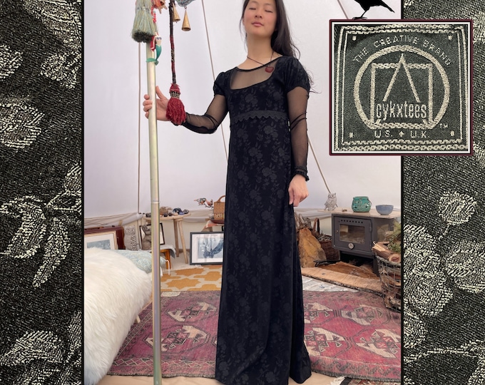 Regency Black Velvet Gown - Etsy
