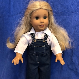 Real Denim Overalls in many colors for your 18" doll!