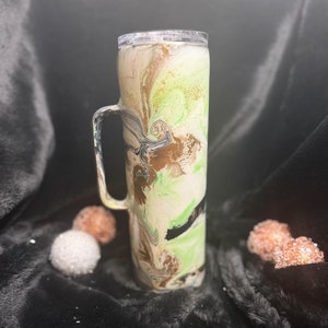 Alcohol Ink Tumbler with handle