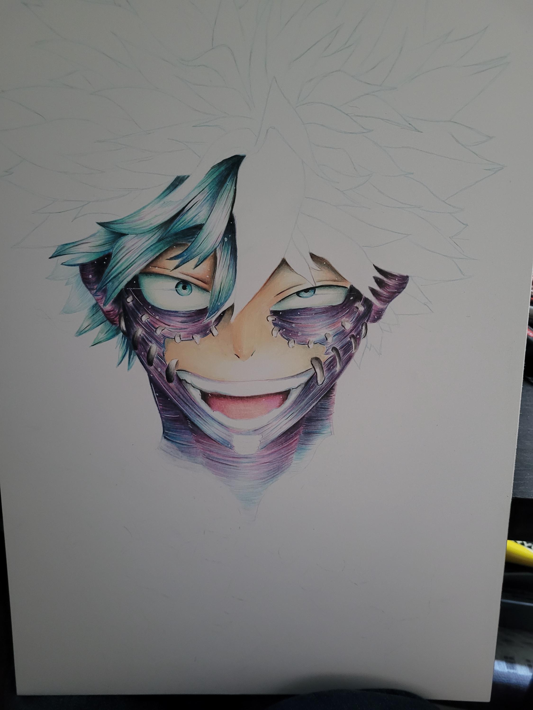 Portrait of Dabi From My Hero Academia - Etsy