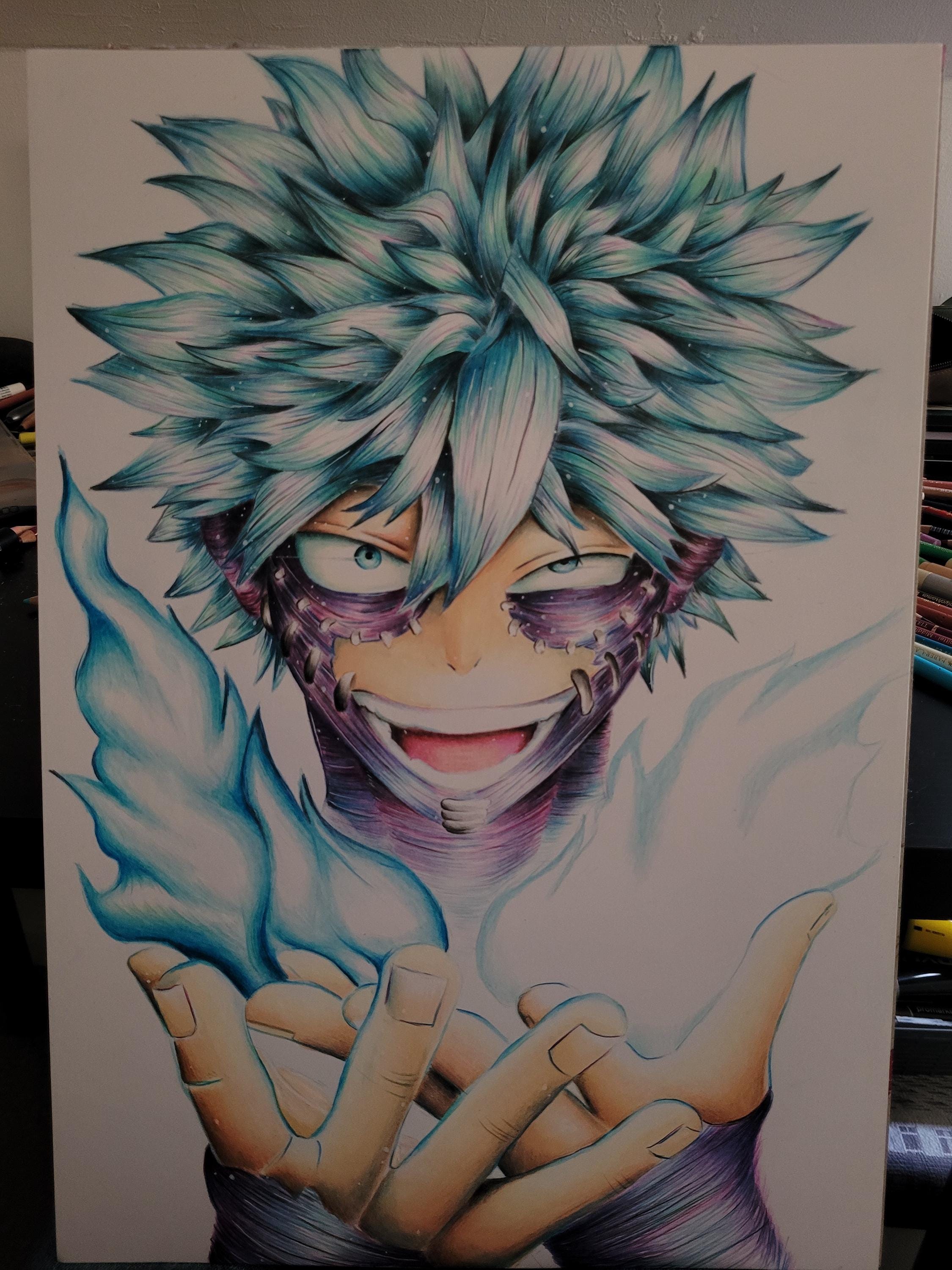 Portrait of Dabi From My Hero Academia - Etsy