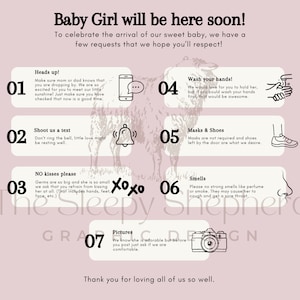 New Baby Visitors Expectations - Girl