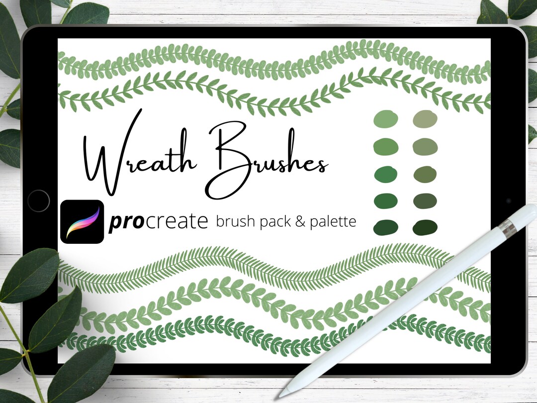 Procreate Brushes wreath Brushes for Procreate, Vine Brushes for