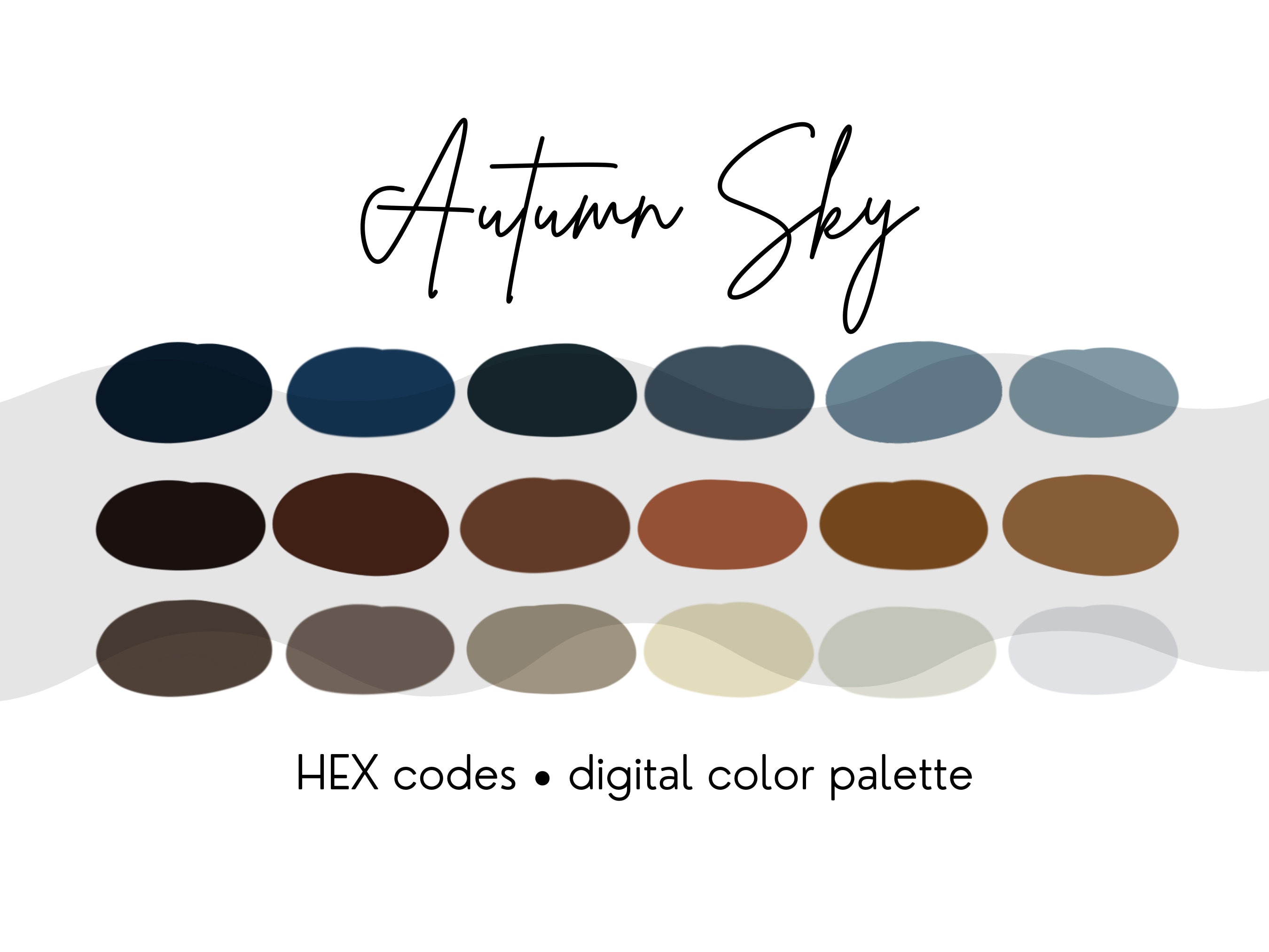 Autumn/fall Digital Color Palette Color Chart Goodnotes/notability Tool