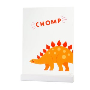 Chomp Dino-Mite Acrylic Table Top Sign | Acrylic Party Sign
