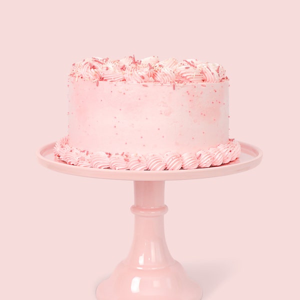 NEW COLOR! Peony Pink Melamine Cake Stand | Light Pink Cake Stand | Party Dessert Pedestal| Modern Scandi Pastel Cake Stand