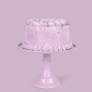 NEUE FARBE Lila violette Tortenplatte aus Melamin Geburtstagskuchenständer Party Dessert Sockel Moderne Skandi Etagere Bild 1
