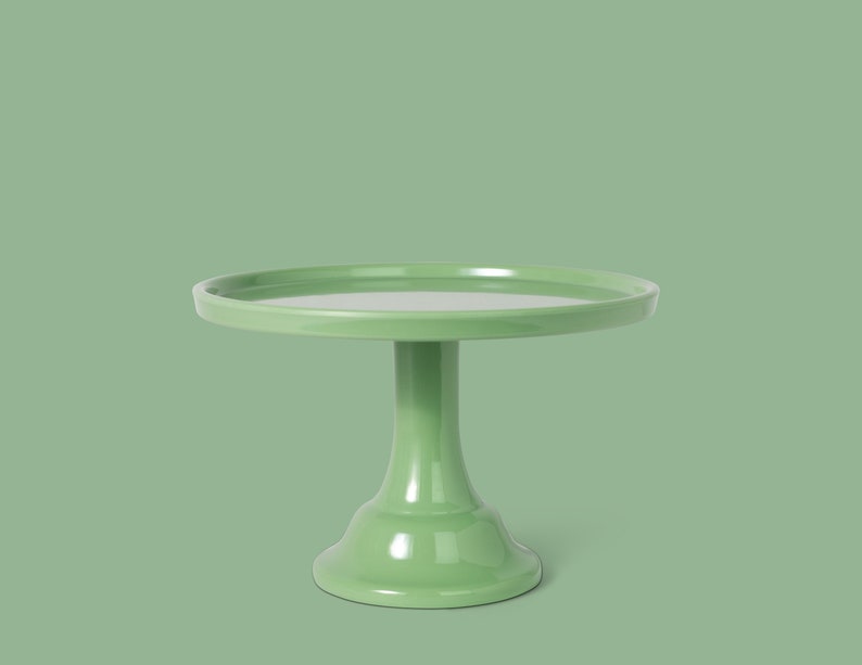 Sage Green Melamine Cake Stand-Small Dessert Stand Mini Cake Stand Cake Smash image 1