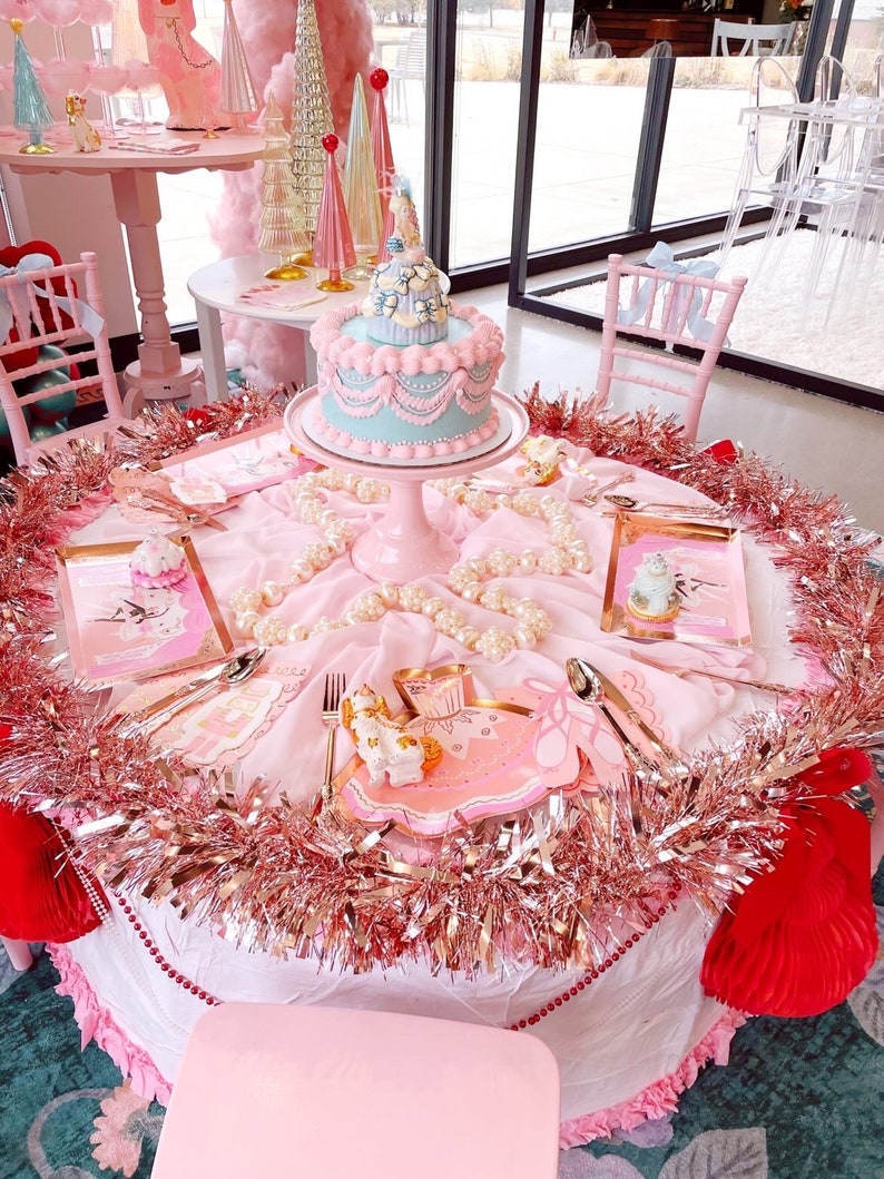 NEW COLOR Peony Pink Melamine Cake Stand Light Pink Cake Stand Party Dessert Pedestal Modern Scandi Pastel Cake Stand image 5