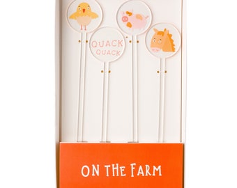 On the Farm Acrylic Drink Stirrers