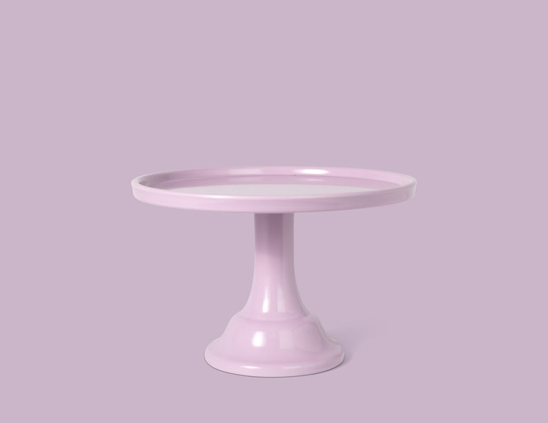 Lilac Purple Melamine Cake Stand-Small - Thumbnail 3