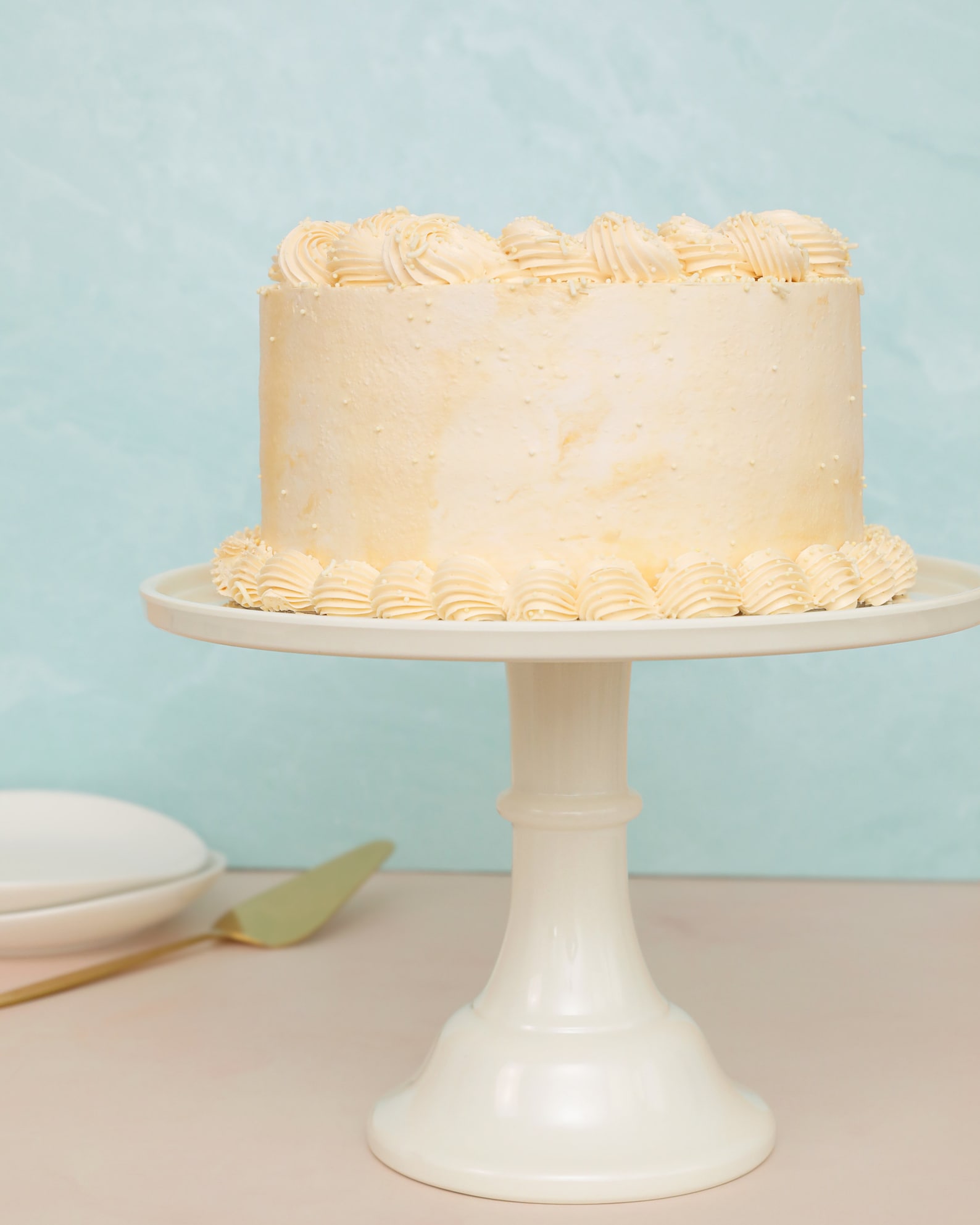 NEW COLOR! Linen White Melamine Cake Stand | Wedding Cake Stand | Party ...