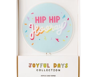 Hip Hip Hooray Acryl Cake Topper