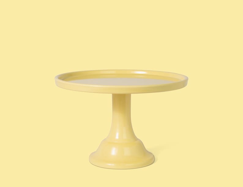 Daisy Yellow Melamine Cake Stand-Small - Thumbnail 2