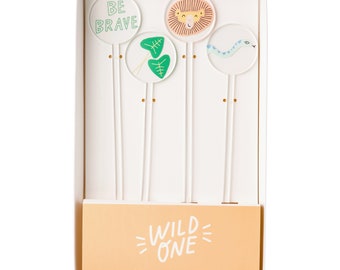 Wild One Acrylic Drink Stirrers