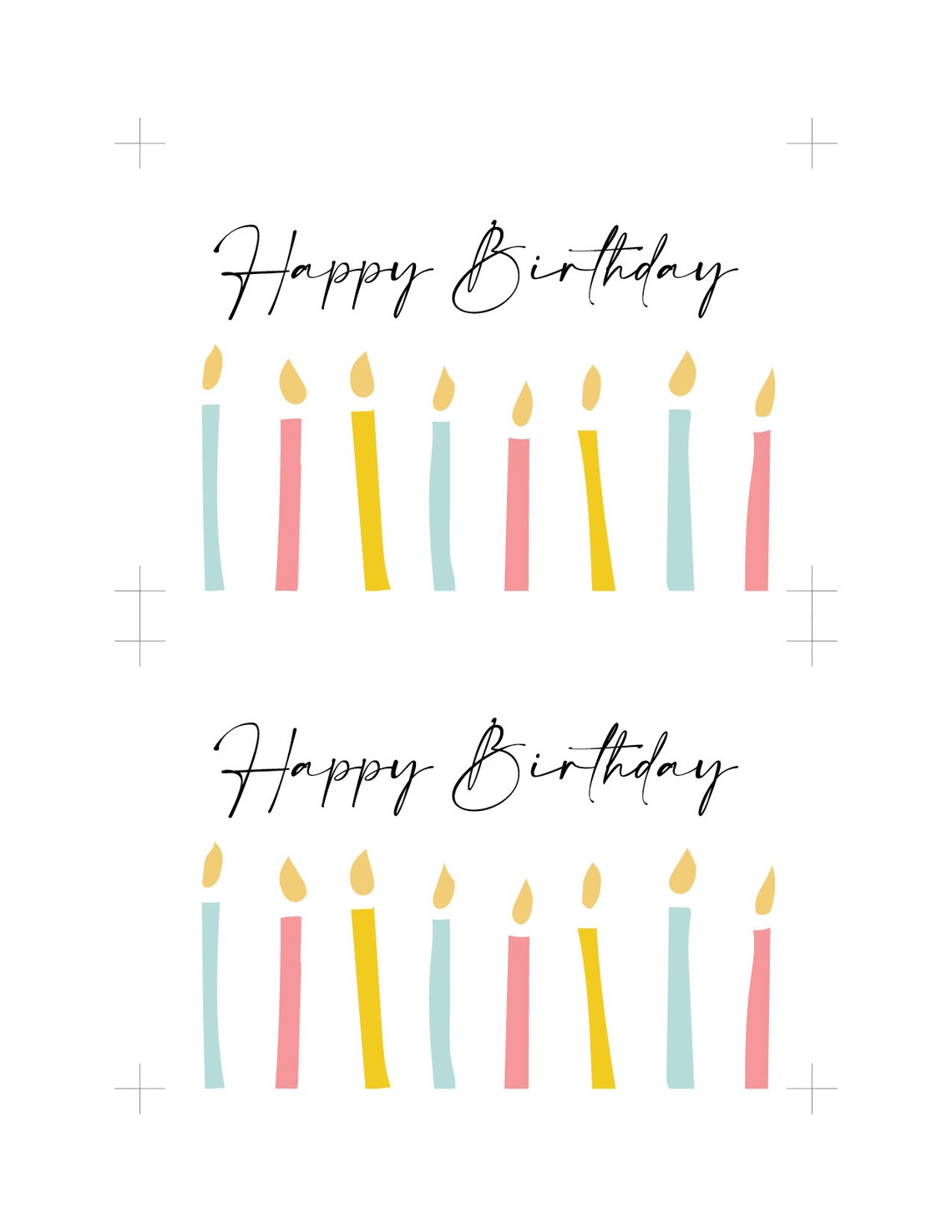 Birthday Card Print Bundle Primary LDS Printable 4x6 Cards - Etsy