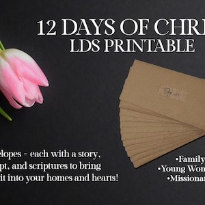 12 Days of Christ Easter LDS Envelope Bundle - Family  Activity, Missionary gifts, Young women Gifts, Easter Basket