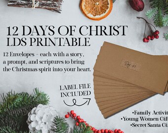 12 Days of Christmas Nativity Countdown Cards INSTANT DIGITAL DOWNLOAD ...