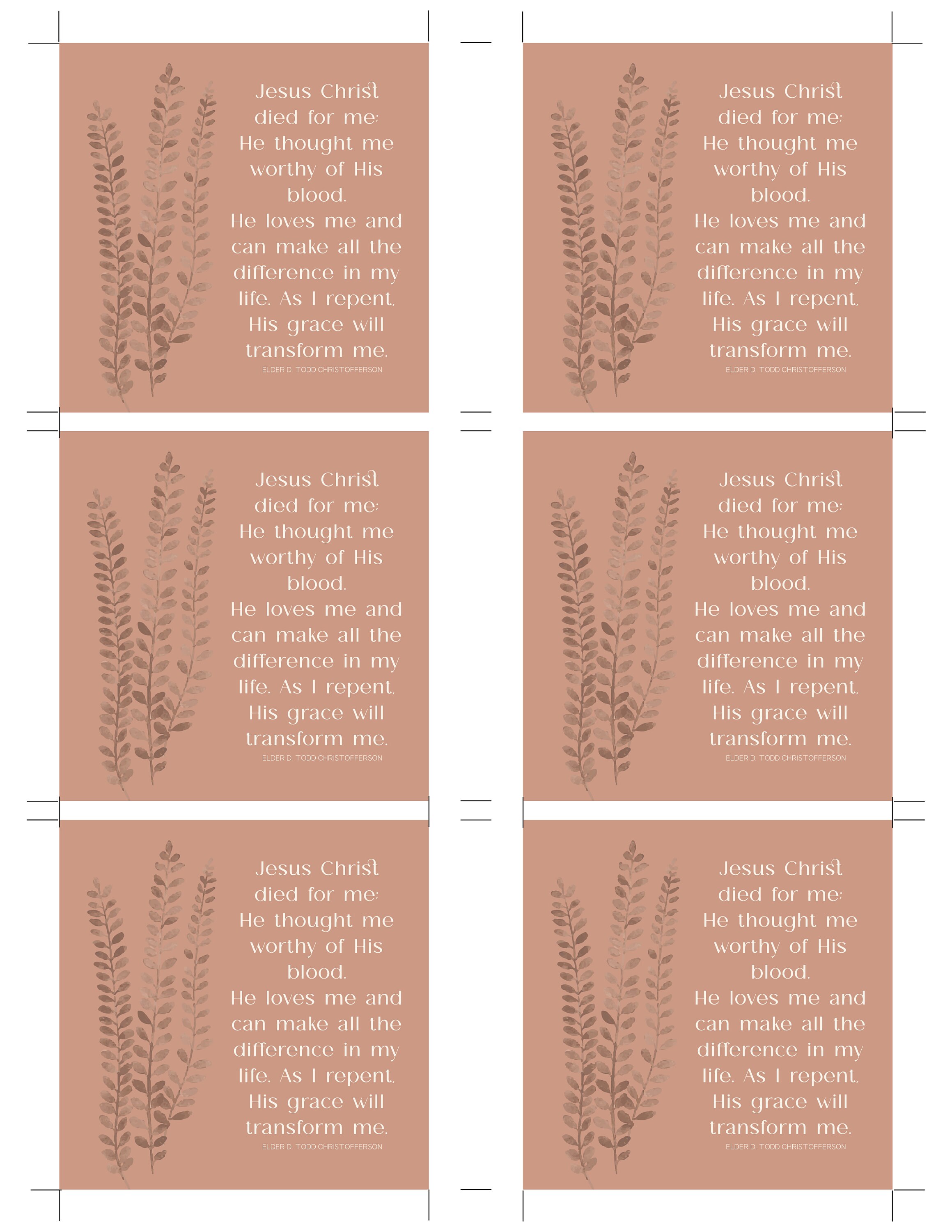 General Conference 2022 Quotes Handout Bundle Etsy